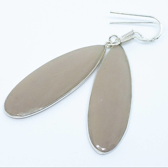 Mookaite 925 Sterling Silver Statement Earrings - Artisan Crafted - Picture 4 of 14